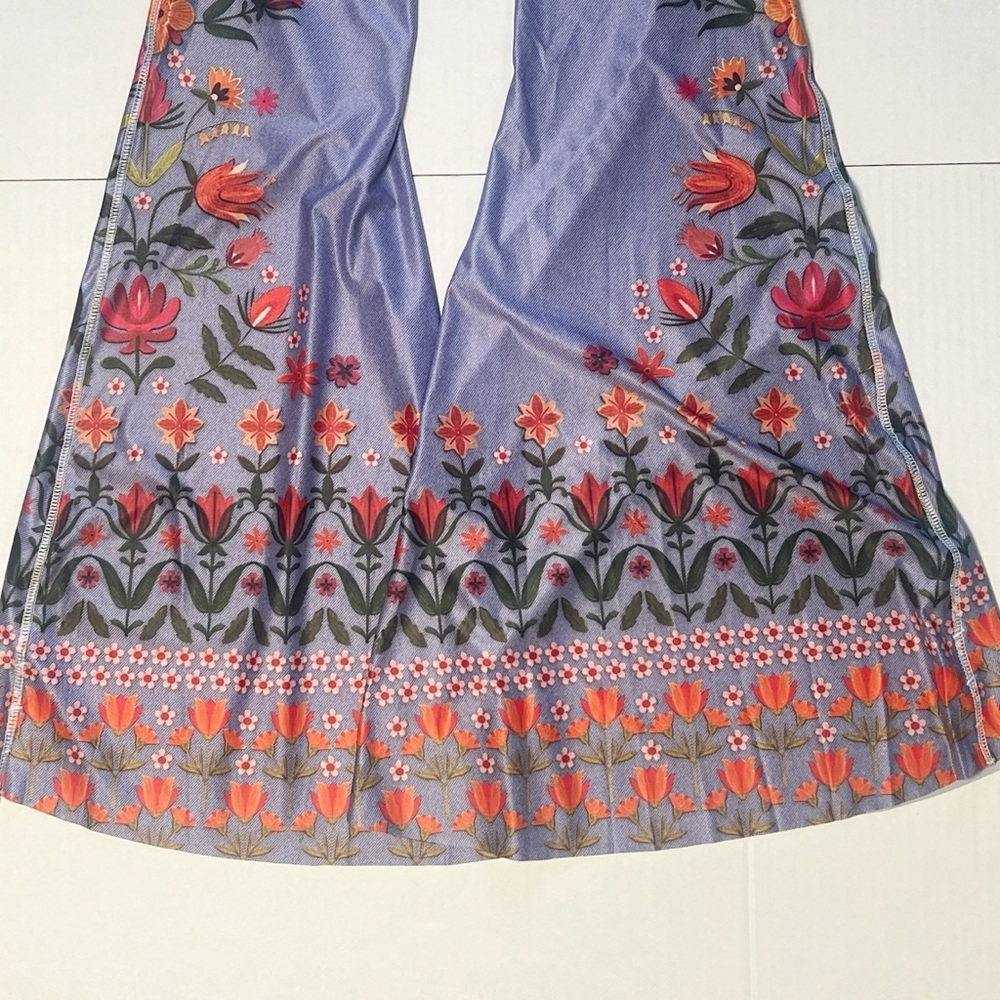 •YOGA DEMOCRACY• High Waist Bell Bottoms 2.0 Leggings in Lavender Love Size L - Picture 6 of 13